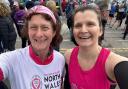Friends - Lucy Cummins and Gynette Janney at this year's Manchester marathon