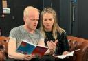 Richard Conrad and Megan Sherman in reheearsals for Radiant Vermin