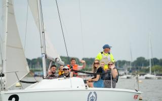 Fun - a group enjoying a previous Discover Sailing event