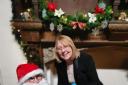 Festive - councillor Julie Young with Santa