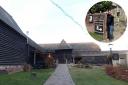 Worrying - a Google Maps image of Stock Street Farm Barn and an inset image of its owner Michael Staines