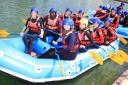 Colne Community School children enjoying rafting