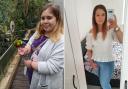 Heybridge's Leah Hood before and after losing five stone with the help of the village's Slimming World group