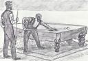 Billiards was a once popular pastime (Drawing by Ann Puttock )