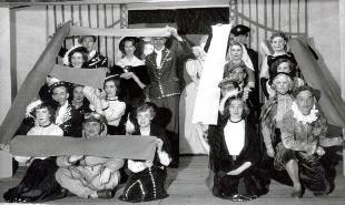 A production of The Beachcomers in Queens Hall, Burnham,  in about 1953, sent in by Gordon Belsham, of Mill Road, Burnham.