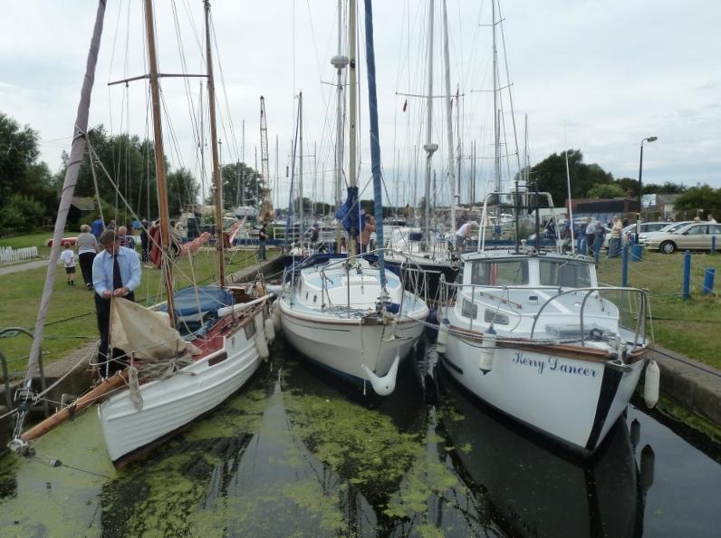 Heybridge Lock full of boats waiting to escape into the river, taken by Peter Beckett, of Maldon.