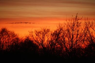 Sunset over Althorne, taken by Stuart Beard.
