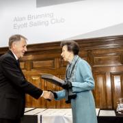 Alan Brunning was presented a prestigious award for his sailing club volunteer work by Princess Anne