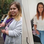 Heybridge's Leah Hood before and after losing five stone with the help of the village's Slimming World group
