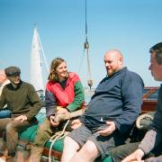 Trust members: members of the Thames Sailing Barge Trust in training