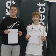Smiles: Adam Lillywhite (left) and Owen Scarborough (right)