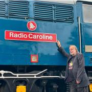 Full steam ahead - Musician Rick Wakeman unveiled a new train at Mangapps Railway Museum recently. Image: PR