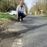 Concerned - Mark Heard reported the pothole to Essex County Council