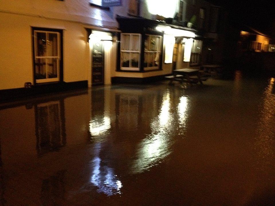 Baltic Wharf near Burnham was approximately 2ft under water. Photo by Buster Tickner
