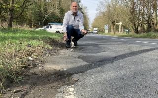 Concerned - Mark Heard reported the pothole to Essex County Council