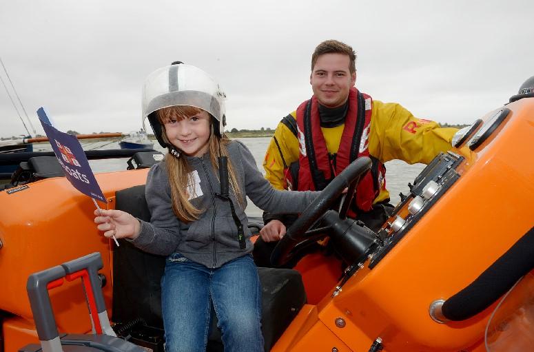 Ruby Davis and Celyn Evens from the RNLI.