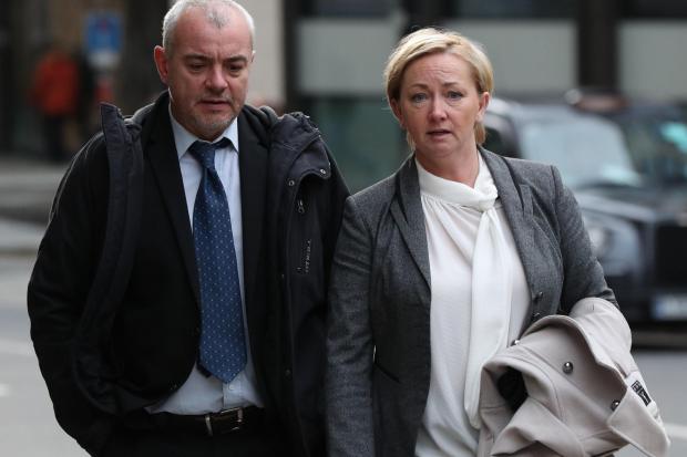 Lee Pollard and Sharon Patterson leaving the Old Bailey in London. Picture: Jonathan Brady/PA Wire