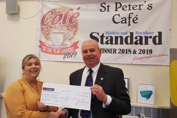 Julie Taylor Manager of The Café and Martin Harvey Charity Steward
