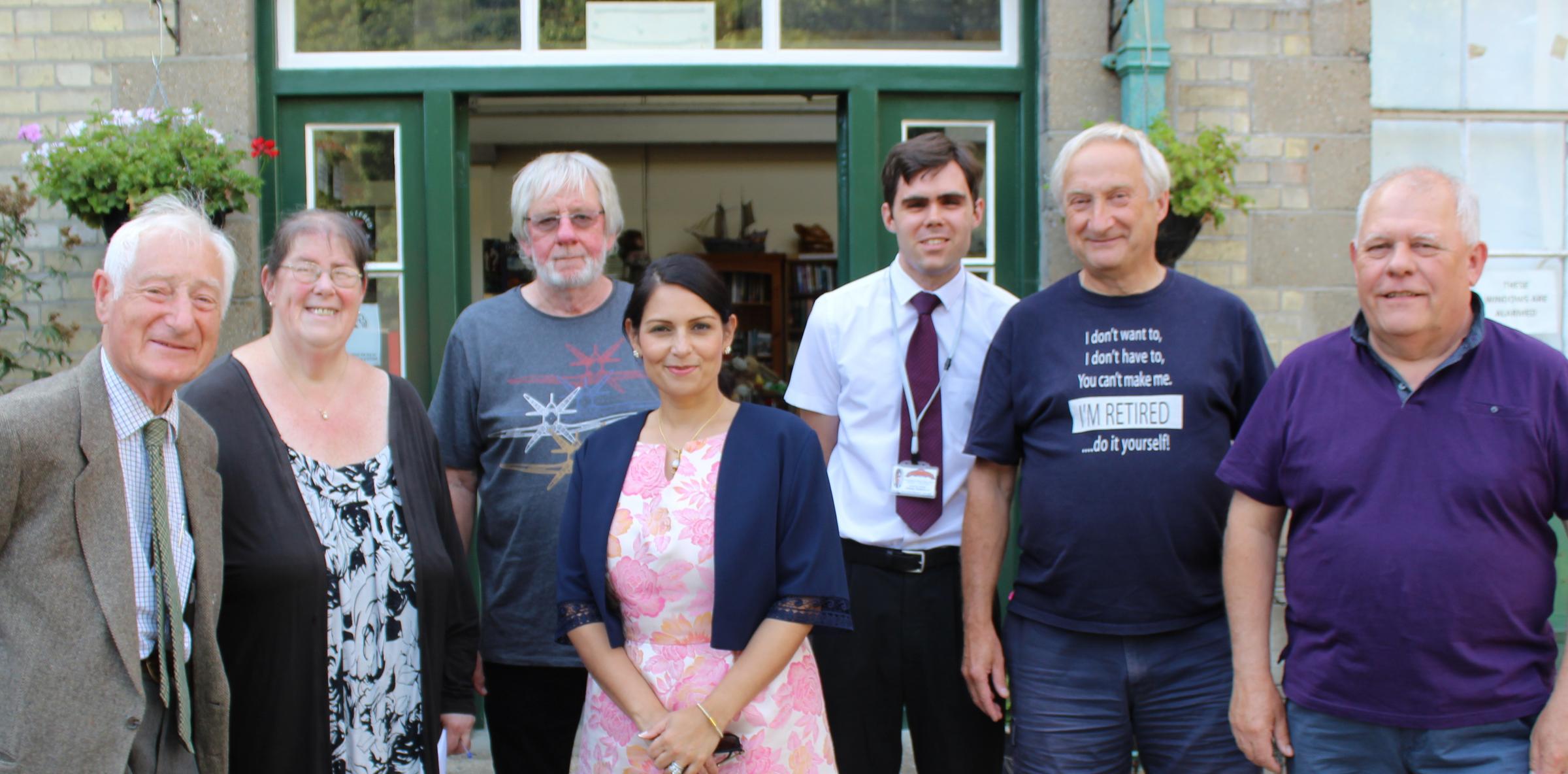 MUSEUM SUPPORTER: Priti Patel’s last visit to the Museum of Power in August 2019 