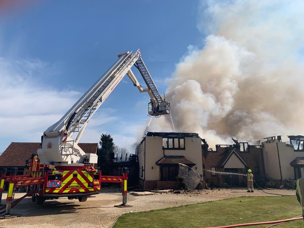 Multiple Fire Crews Called As Fire Engulfs Large Tolleshunt Knights Home Maldon And Burnham Standard