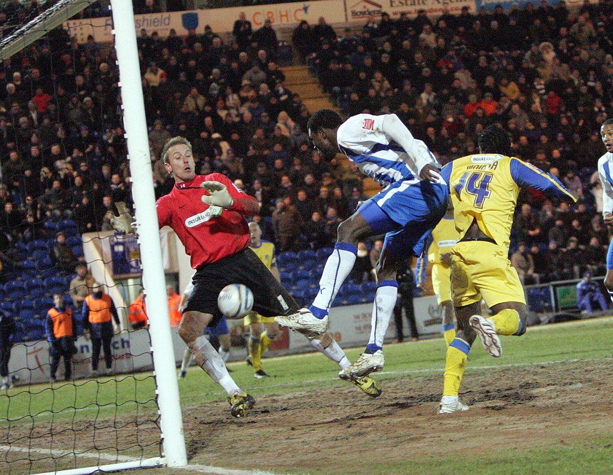Under pressure - Southends goal comes under serious threat on derby day in 2010