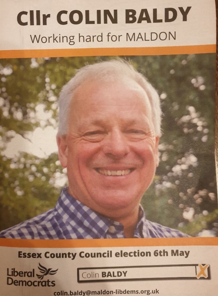 ELECTION LITERATURE: Colin Baldy’s campaign leaflet