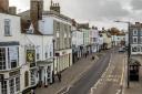 Maldon High Street where the 20mph limit is now in place with Market Hill