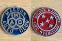 Andrew would like more information about the clubs these two badges belong to