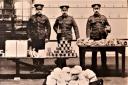 Soldiers sorting out rations – including Tiptree Jam