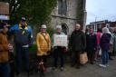 Support - Campaigners outside Maldon Town Hall