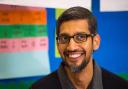 Google CEO Sundar Pichai during a visit to Argyle Primary School, in London, alongside Minister for Digital Policy Matt Hancock, as Google announced plans to bring VR technology to one million schoolchildren in the UK as part of a new learning initiative