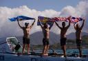 The Latitude 35 team - Duncan Roy, Jordan Shuttleworth, Jason Caldwell, Angus Collins . Photo: hawaiisportsphotography