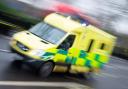 A motorcyclist has been taken to hospital with life-threatening injuries