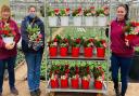 Flower providers - Jackie Newton, Fiona Frost and Dawn Thomas with their gifts