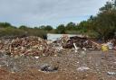 A mountain of waste dumped in the Dengie countryside last year