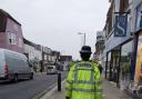 An Essex Police officer patrolling in Maldon High Street