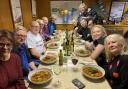 Radio Caroline crew and presenters celebrated Dave Foster's 62nd birthday on board Ross Revenge in Bradwell-on-Sea