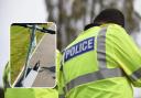 Motorcycle unit police fined an e-scooter rider on Good Friday (inset: Essex Police - Maldon District)