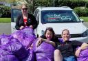 Clothes donations: bags of clothes were donated to Cancer Research UK