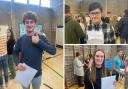 Results: students with their results Luca Winfield (left), Harry Edwards (top right) and Casey Faraway (bottom right)