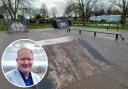 Investment: Maldon council leader Richard Siddall and the Maldon Promenade skate park