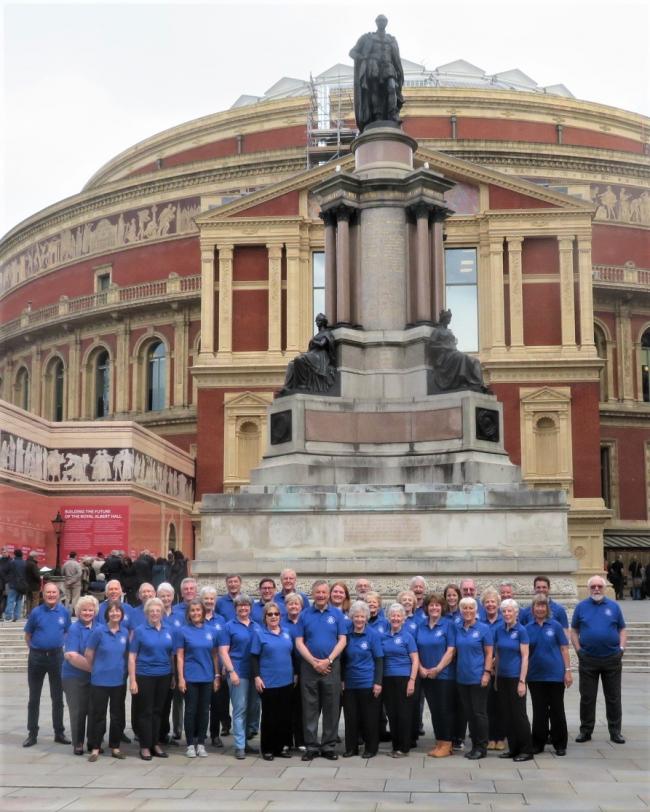 Honour - The Essex Police Choir outside the Royal Albert Hall, London, where they performed in 2019