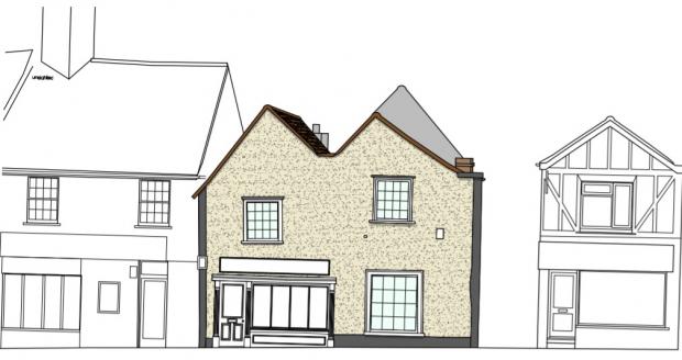 Maldon and Burnham Standard: TURNED DOWN: The proposed front elevation planned for the former Bairstow Eves branch in Maldon High Street