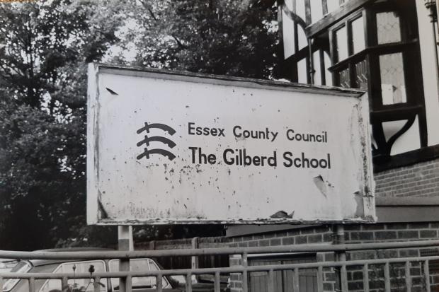 Sign of the times - the old school’s peeling name board