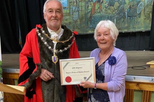 Maldon and Burnham Standard: David Ogg presented Pride of Maldon Award to Jill Hipsey