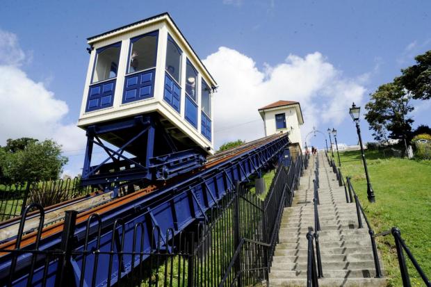 The historic cliff lift in Southend