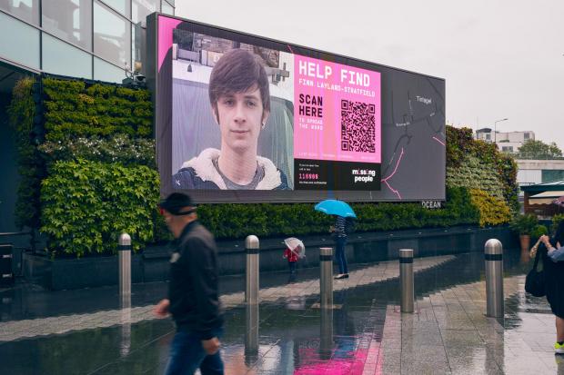 Maldon and Burnham Standard: Finn Layland-Stratfield's missing person billboard (Felicity Crawshaw/Missing Persons/PA)