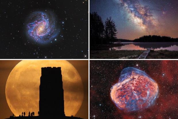 Greenwich Observatory announces Astronomy Photographer of the year shortlist (Hydra's Pinwheel, Peter Ward/ Ladder to the Stars, Mihail Minkov/ Equinox Moon and Glastonbury Tor, Hannah Rochford/ NGC 6888-The Crescent Nebula, Bray Falls)