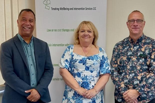 Open - Rodney Appleyard (left) at Tendring Wellbeing and Intervention Services
