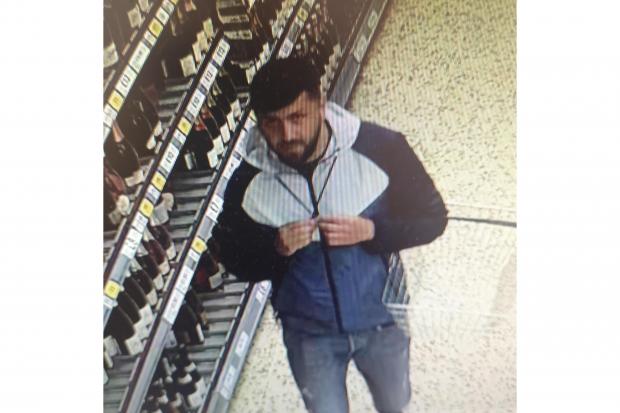 Police seek man after booze thief steals £800 of alcohol from supermarket